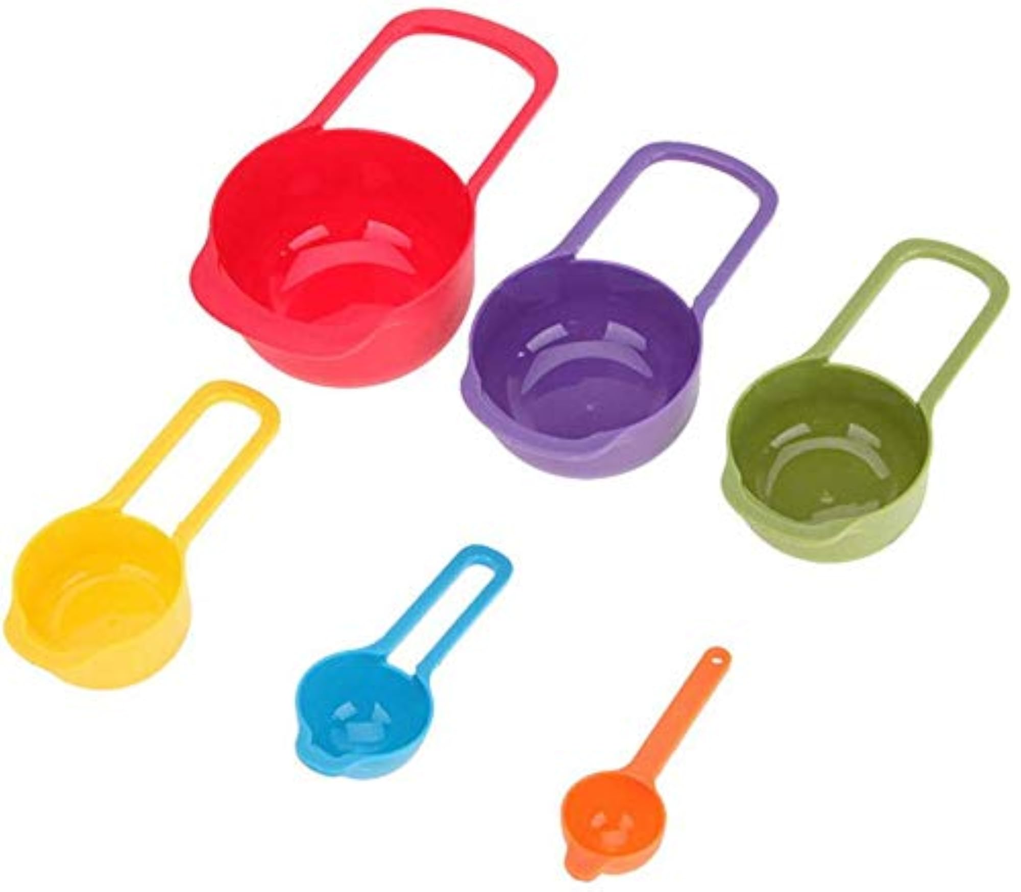 Plastic Colorful Measuring Spoon Set 6 pcs